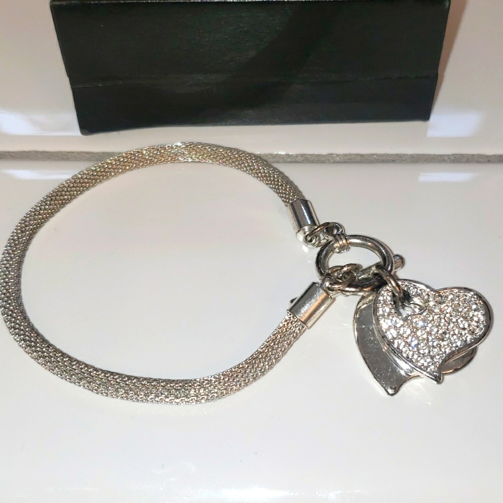 Double Heart Bling Bracelet